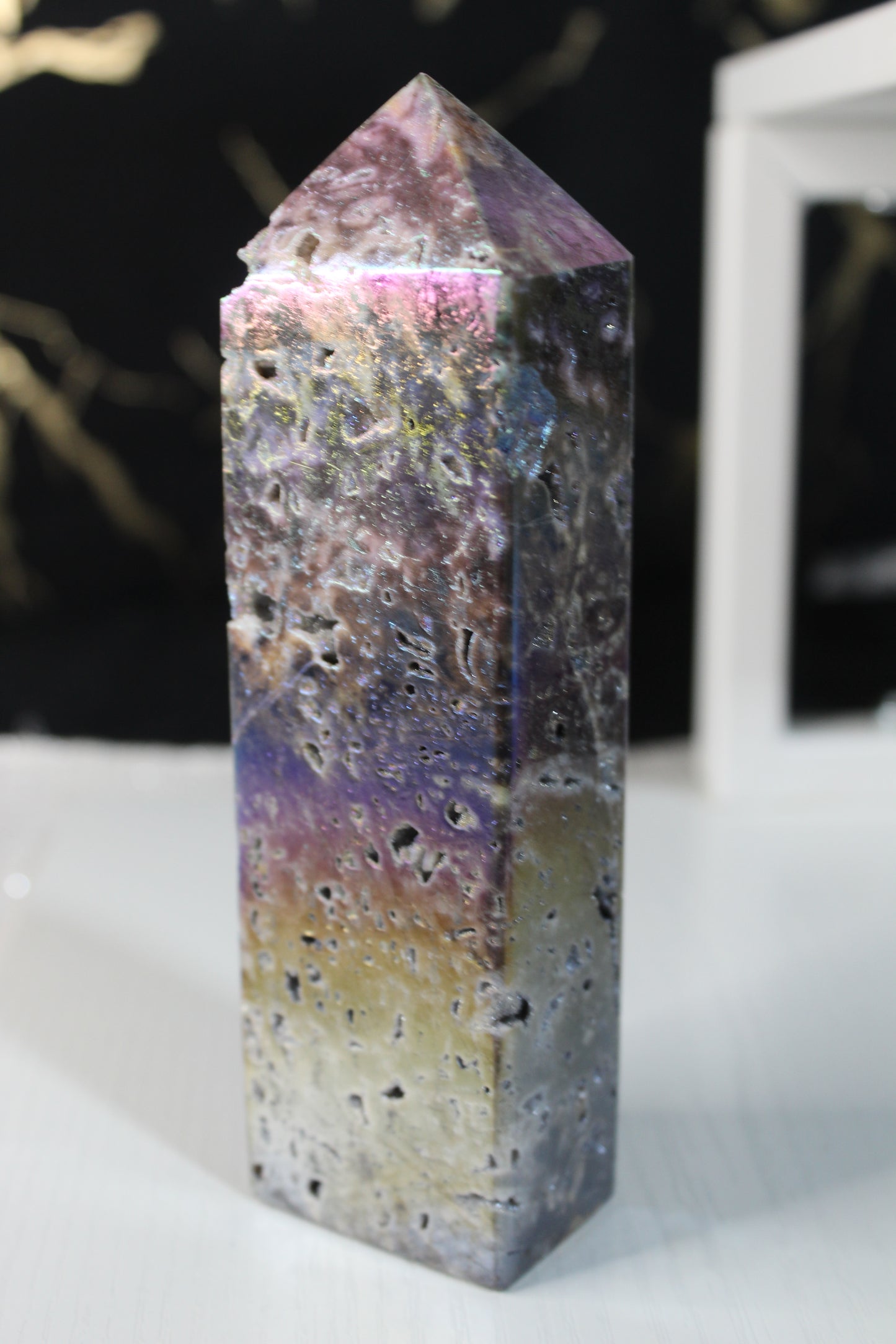 Rainbow Aura Spharlerite Tower