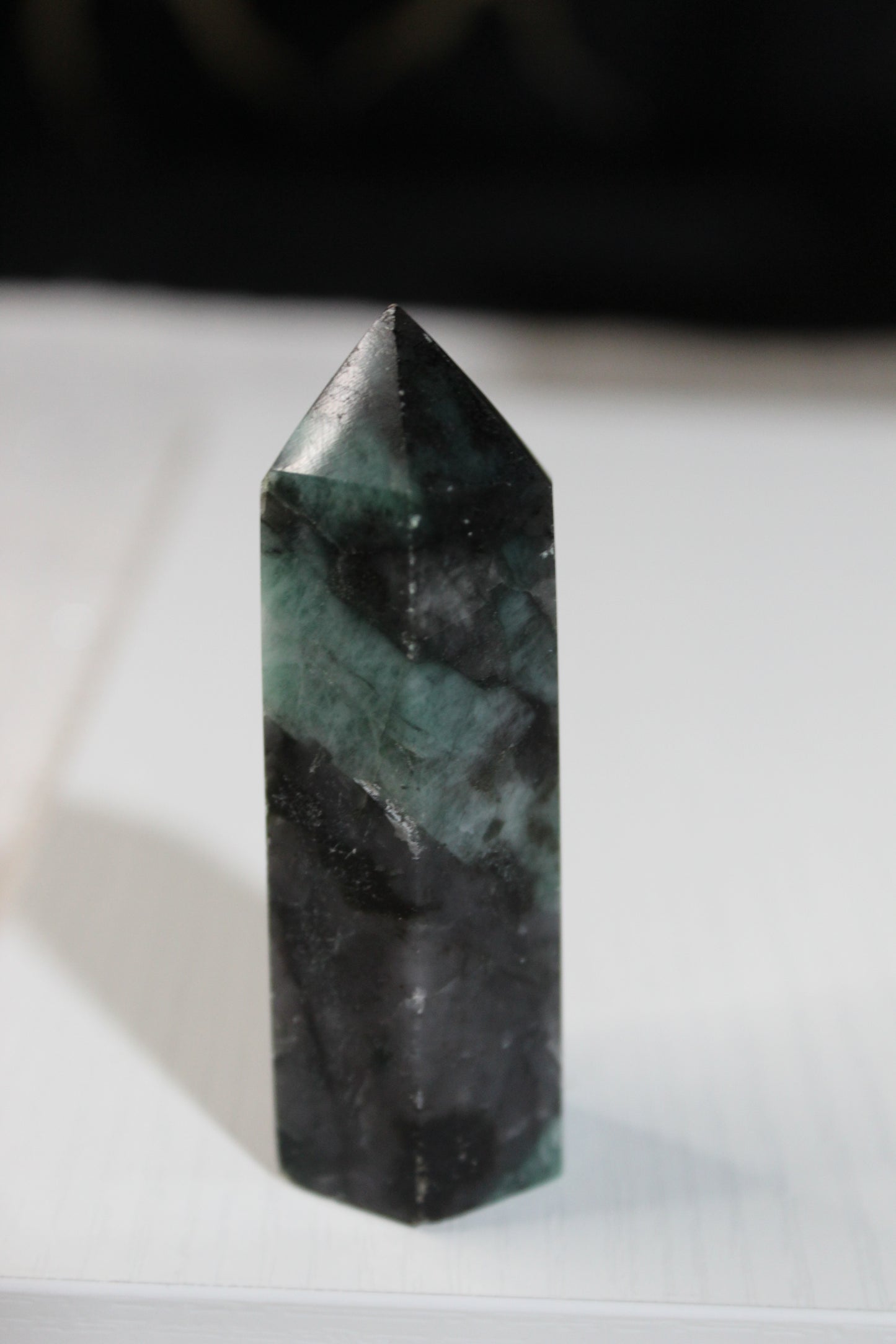 Amazonite Towers with Smokey Quartz Inclusions