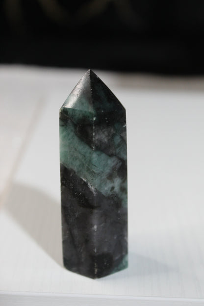 Amazonite Towers with Smokey Quartz Inclusions