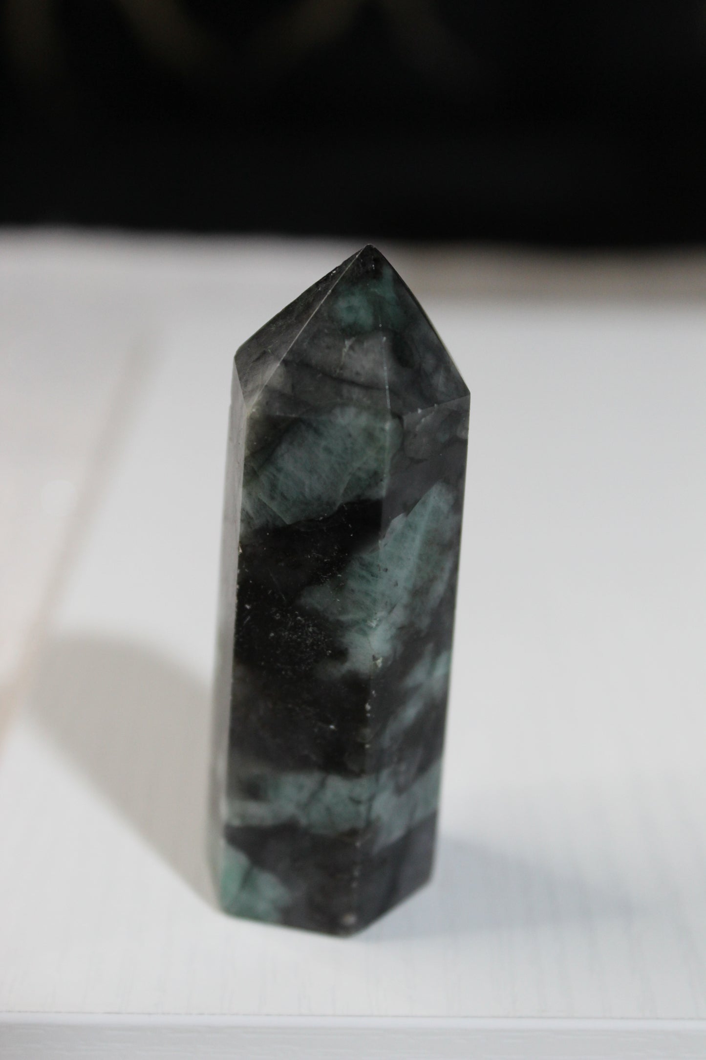 Amazonite Towers with Smokey Quartz Inclusions