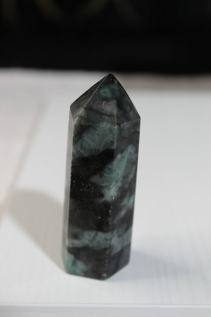 Amazonite Towers with Smokey Quartz Inclusions