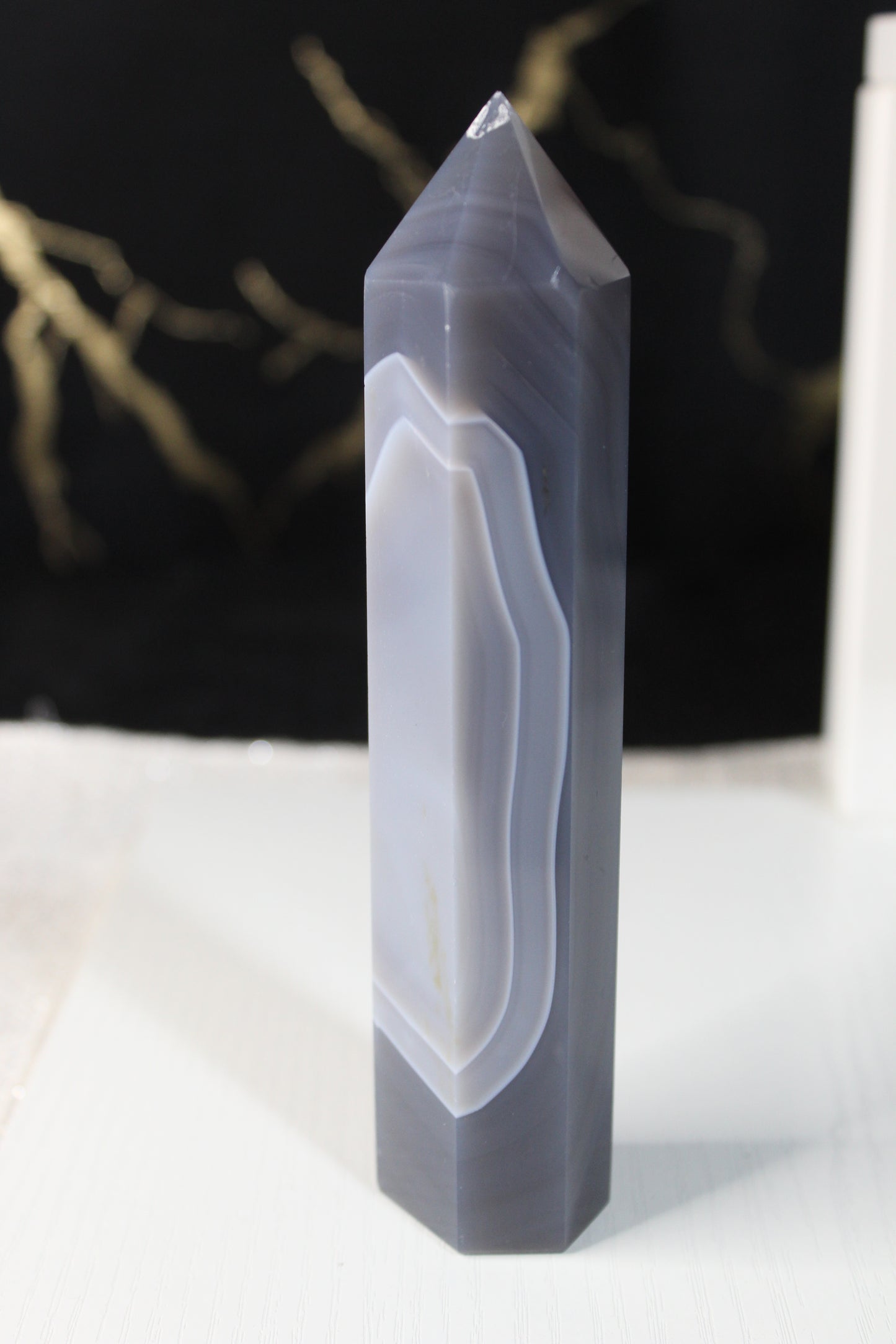 Blue Banded Agate Tower