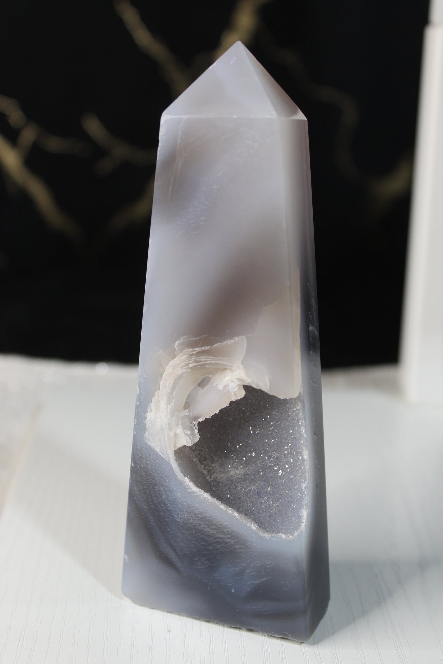 Blue Banded Agate Tower