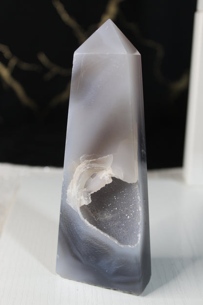 Blue Banded Agate Tower