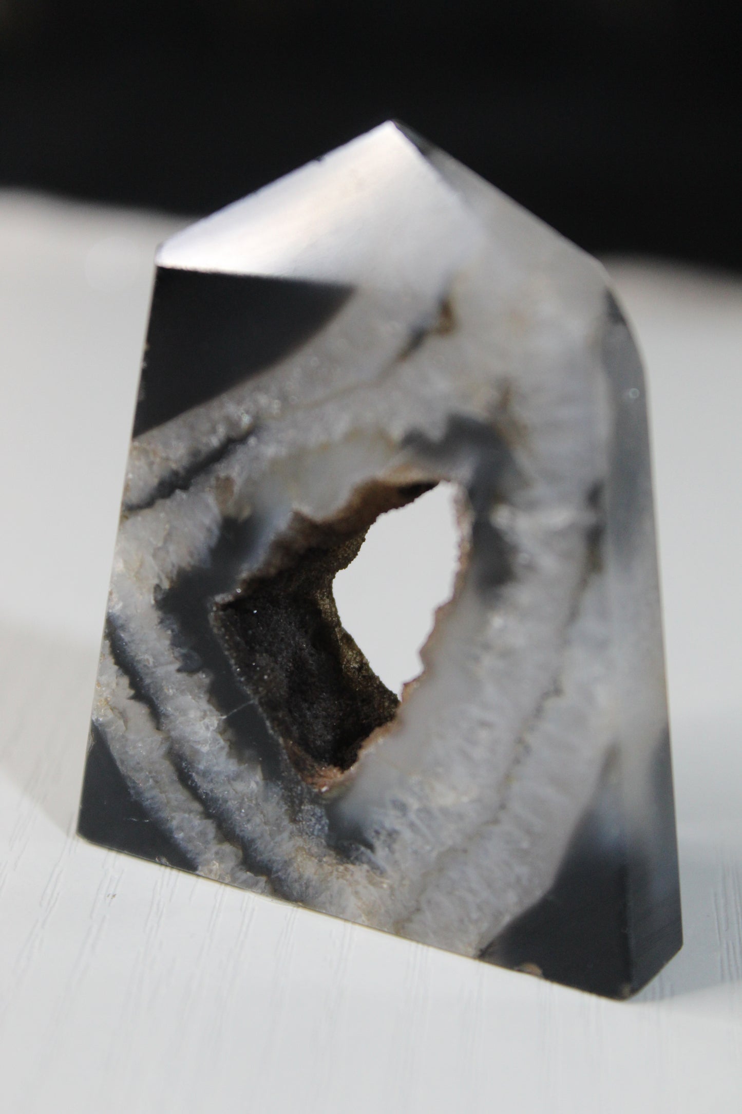 Black Banded Agate Tower