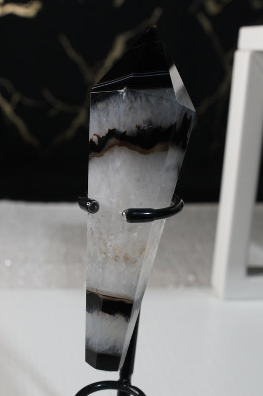 Black Striped Agate Wands