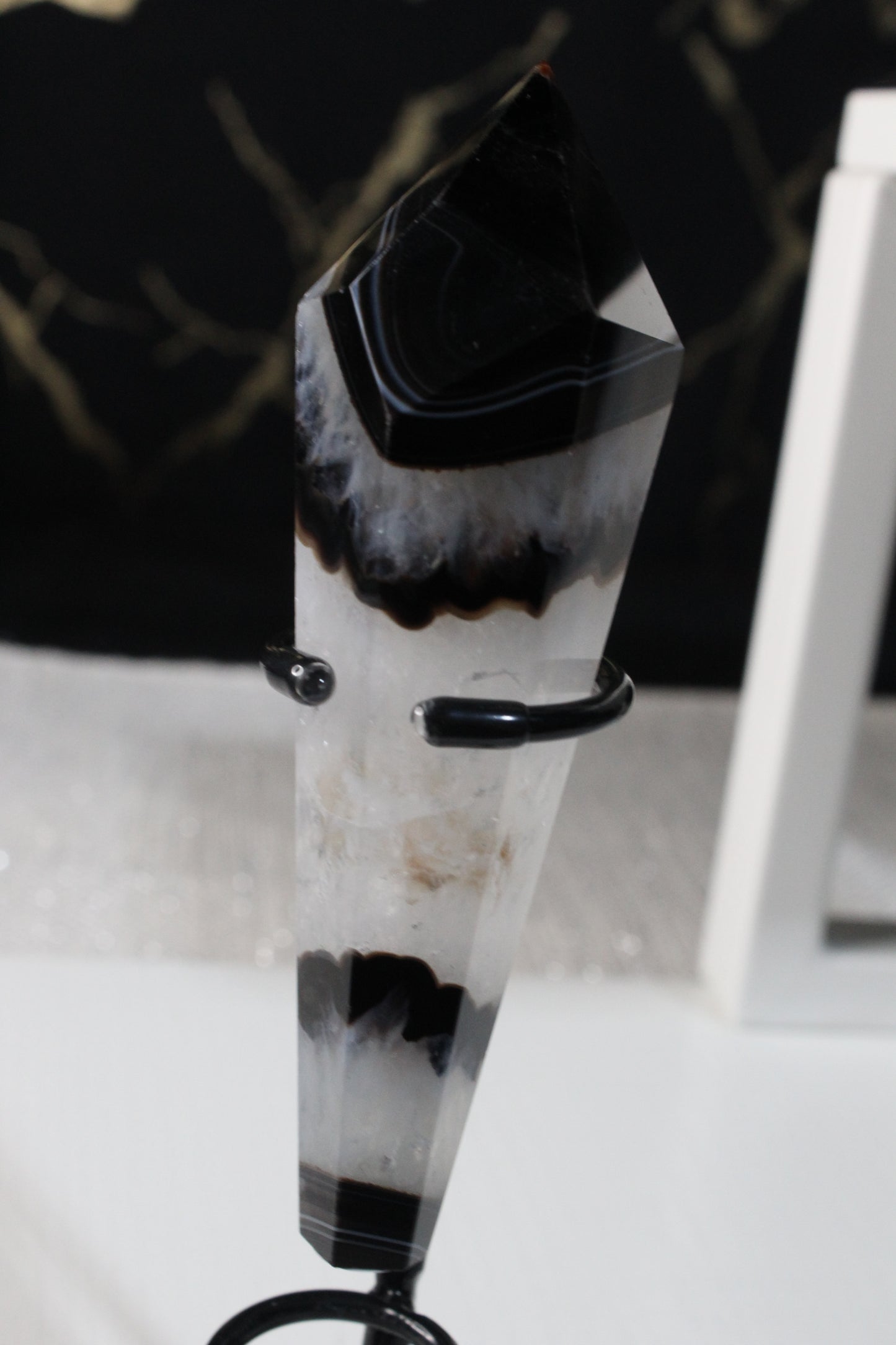 Black Striped Agate Wands