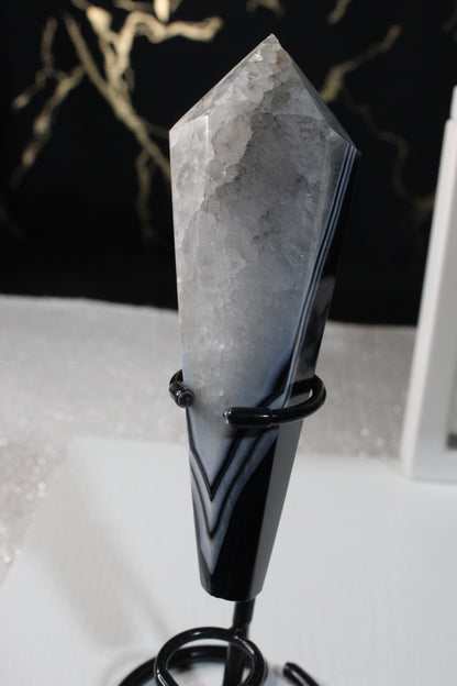 Black Striped Agate Wands