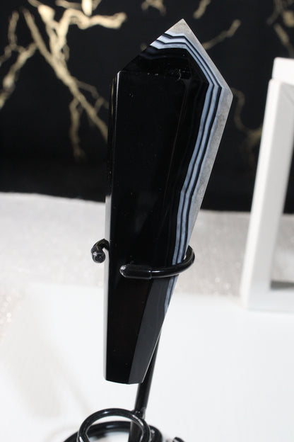 Black Striped Agate Wands