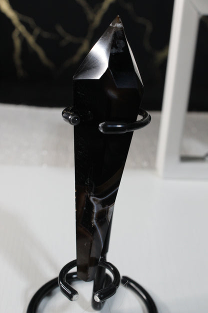 Black Striped Agate Wands