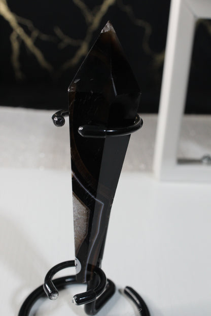 Black Striped Agate Wands
