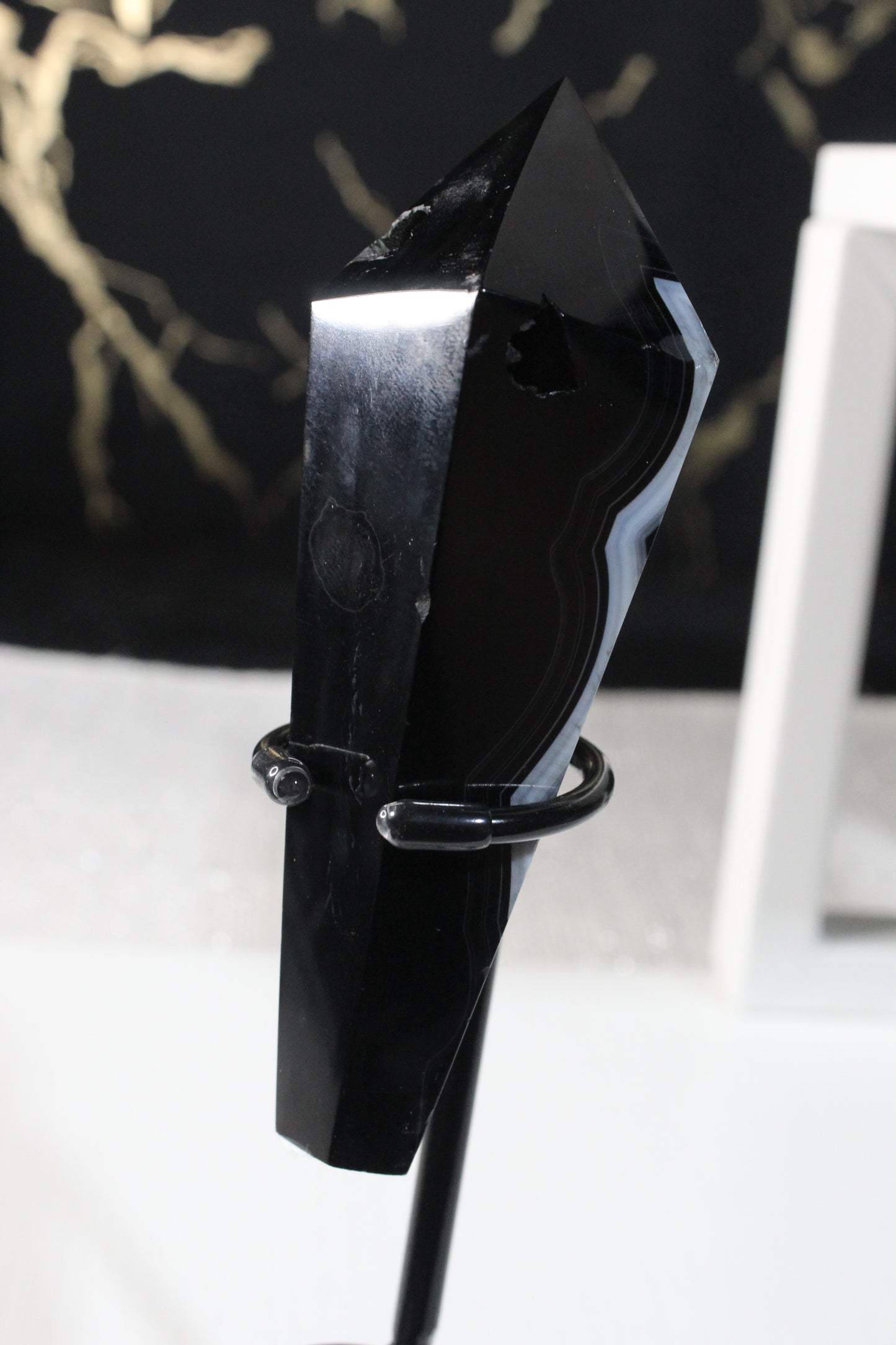 Black Striped Agate Wands