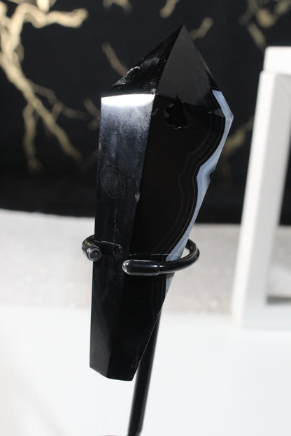 Black Striped Agate Wands