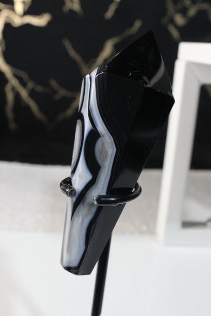 Black Striped Agate Wands