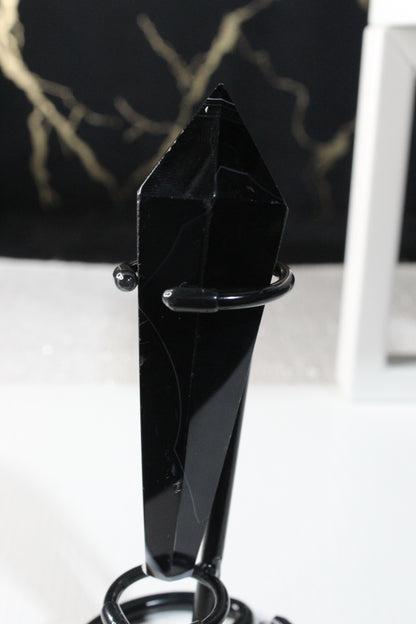 Black Striped Agate Wands