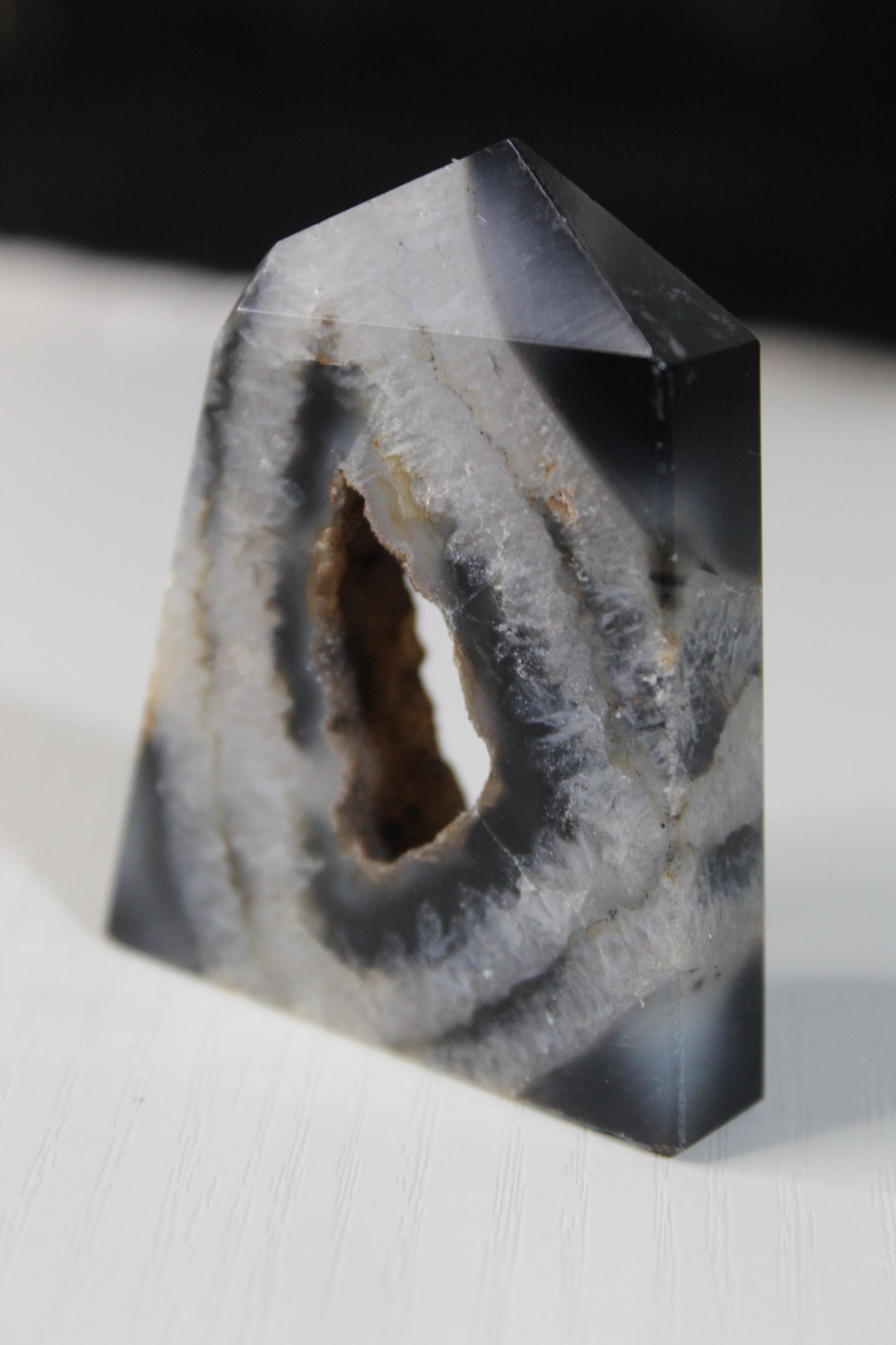 Black Banded Agate Tower