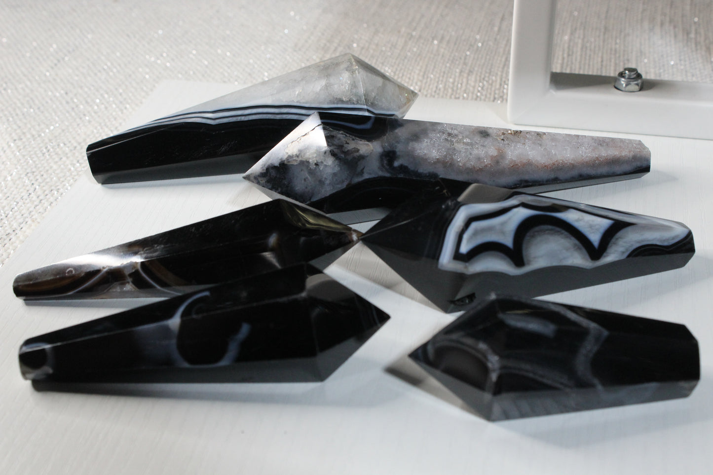 Black Striped Agate Wands