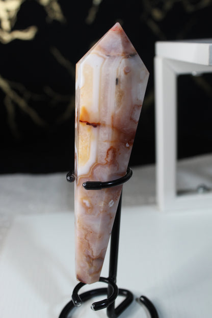 Carnelian Flower Agate Wands