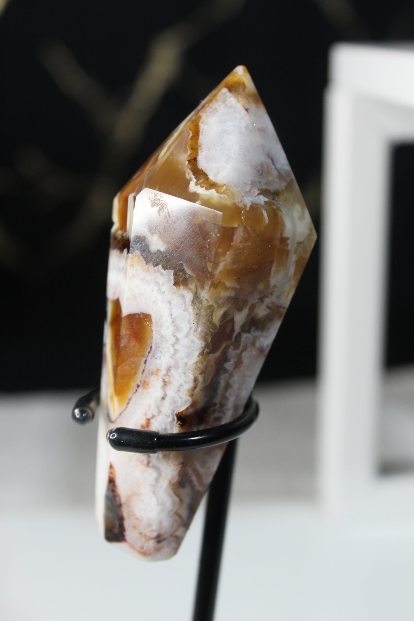 Carnelian Flower Agate Wands
