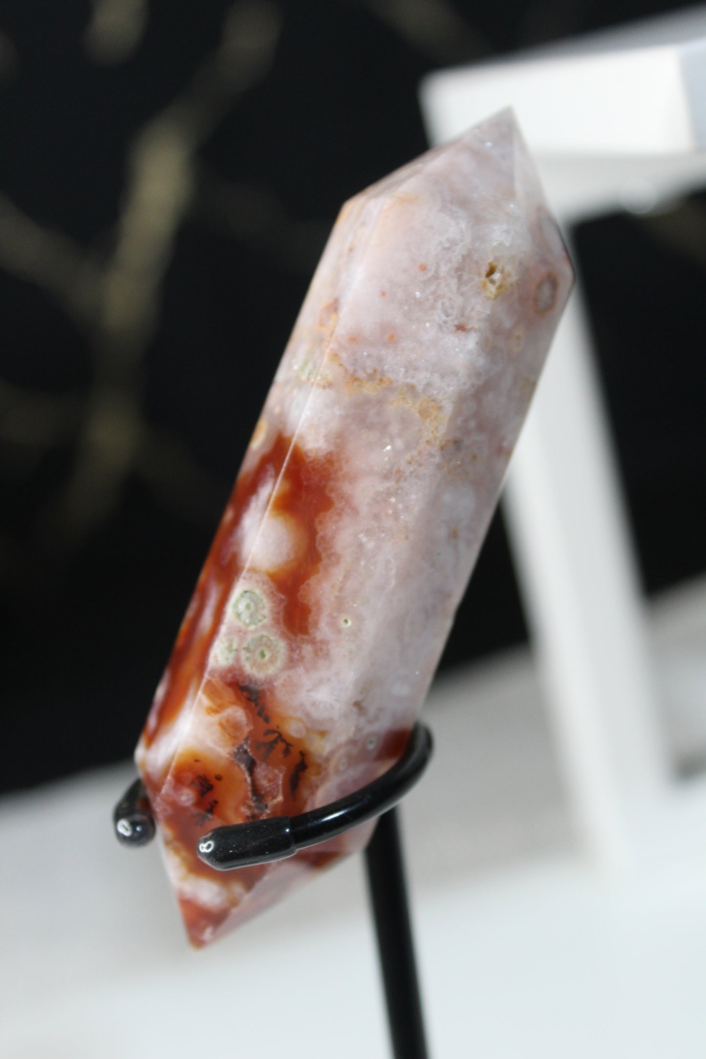 Carnelian Flower Agate Wands