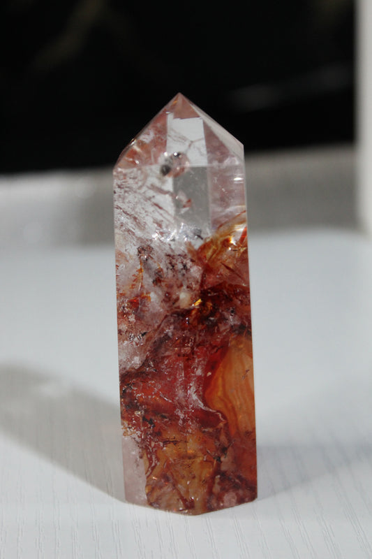 Clear Fire Quartz Tower