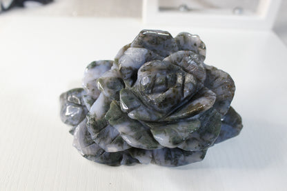 Moss Agate Flower
