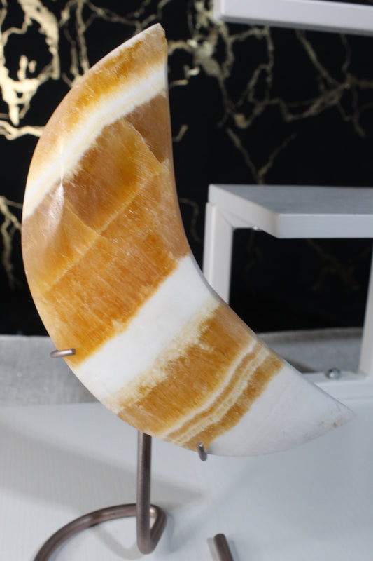 Orange Banded Calcite Moons