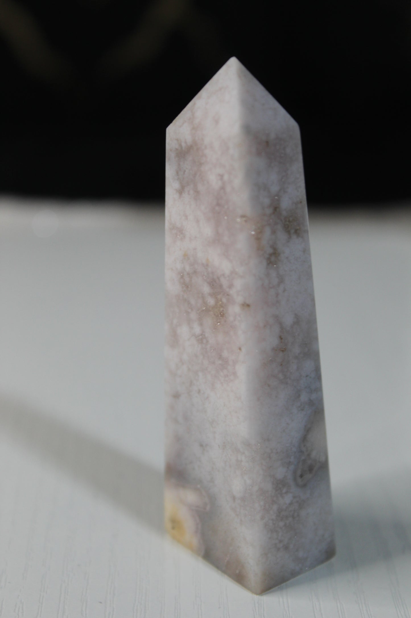 Pink Flower Agate Tower