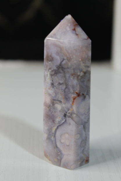 Pink Flower Agate Tower