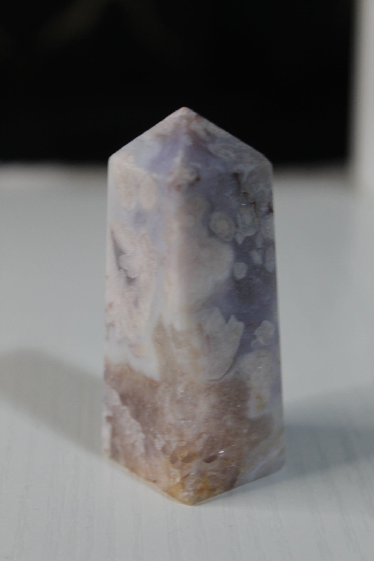 Pink Flower Agate Tower