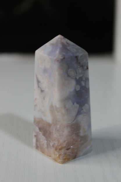 Pink Flower Agate Tower