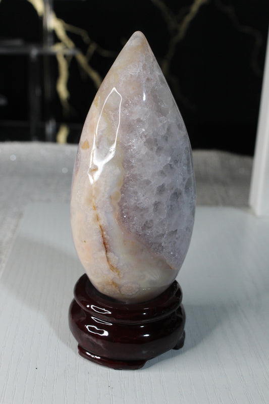 Pink Flower Agate Eggs