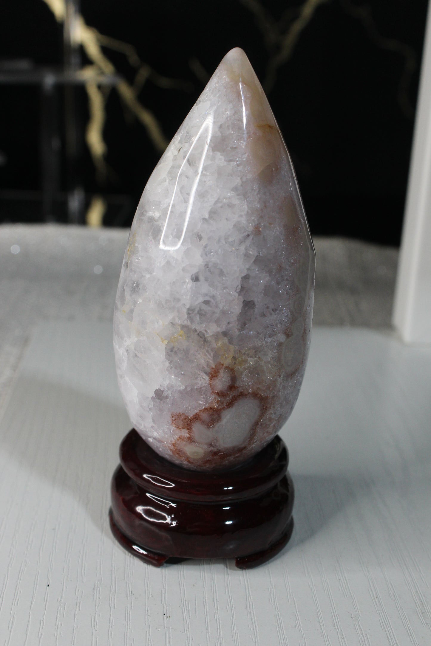 Pink Flower Agate Eggs