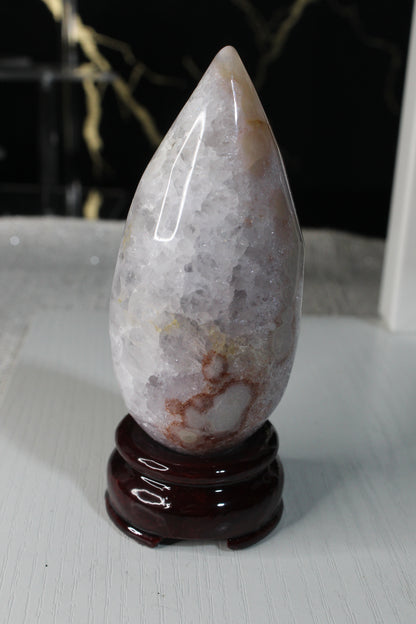 Pink Flower Agate Eggs