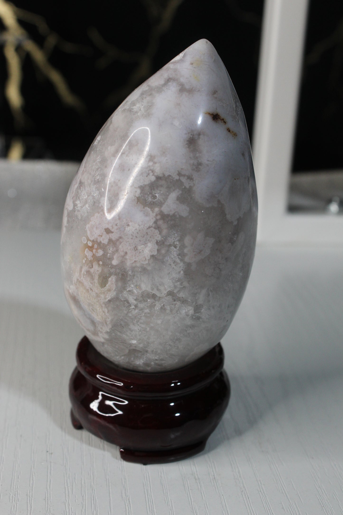 Pink Flower Agate Eggs