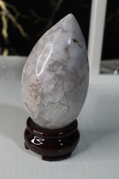 Pink Flower Agate Eggs