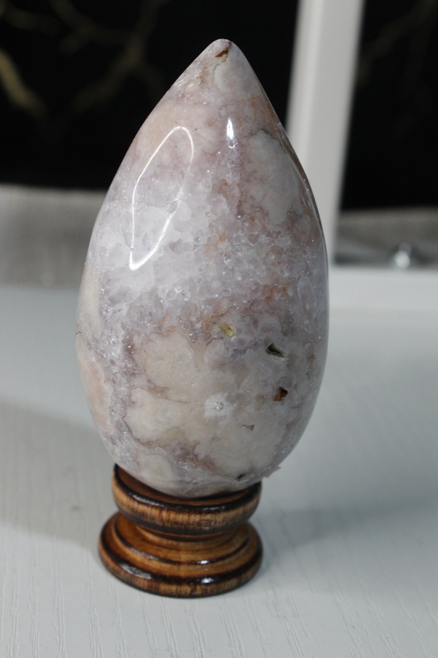 Pink Flower Agate Eggs