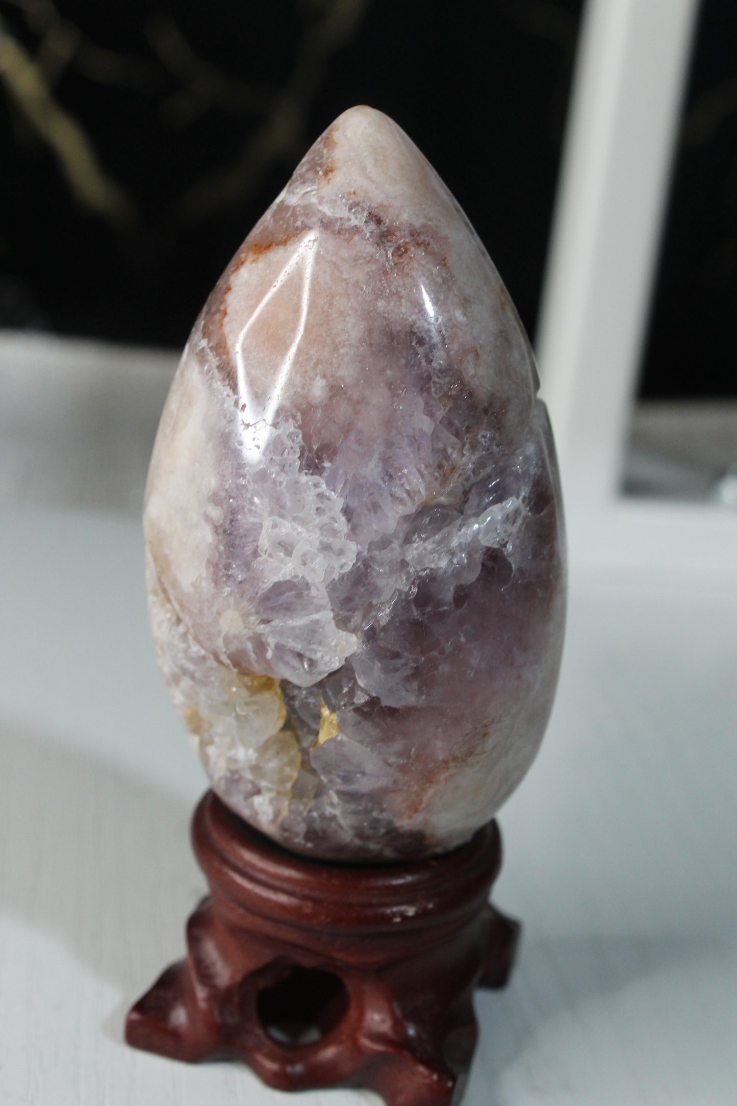 Pink Flower Agate Eggs