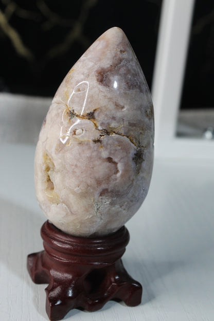 Pink Flower Agate Eggs