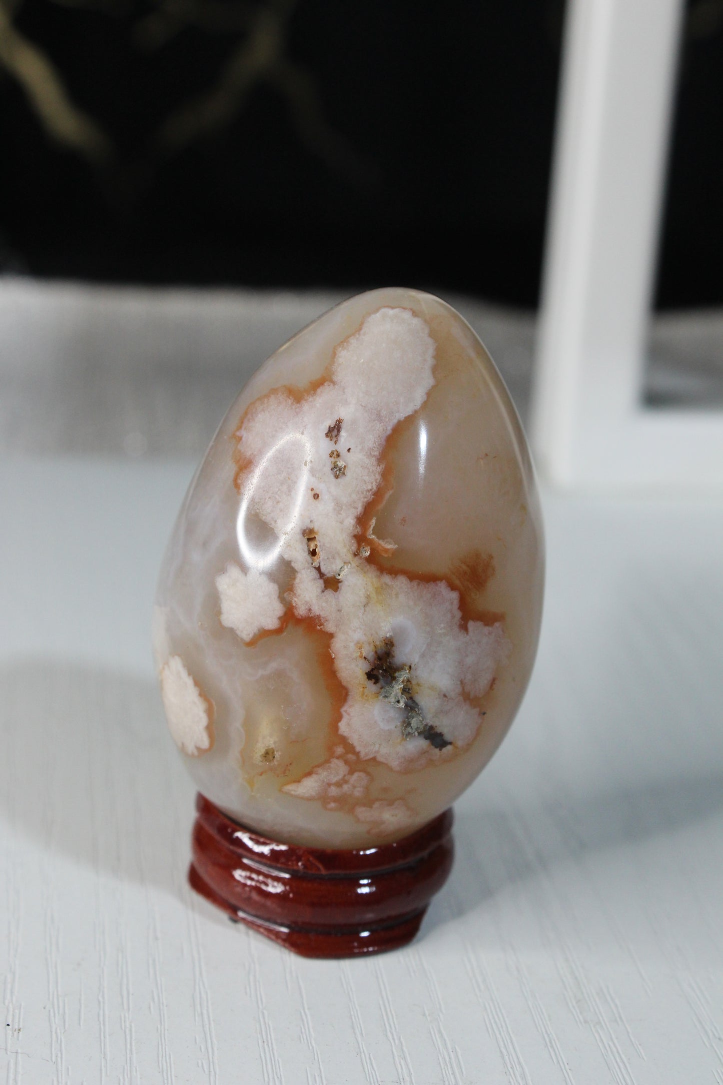Pink Flower Agate Eggs