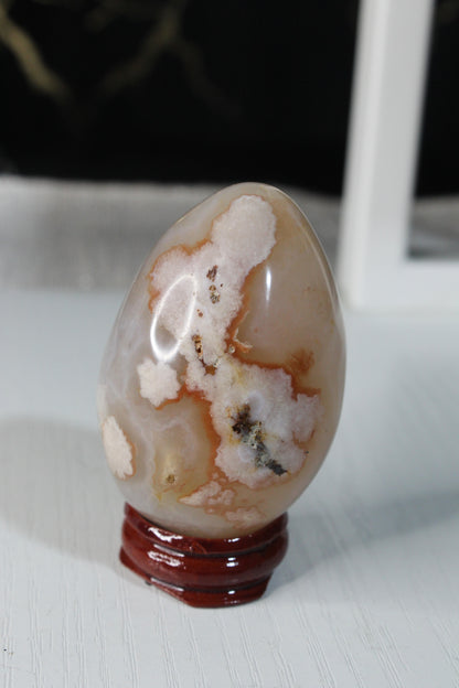 Pink Flower Agate Eggs
