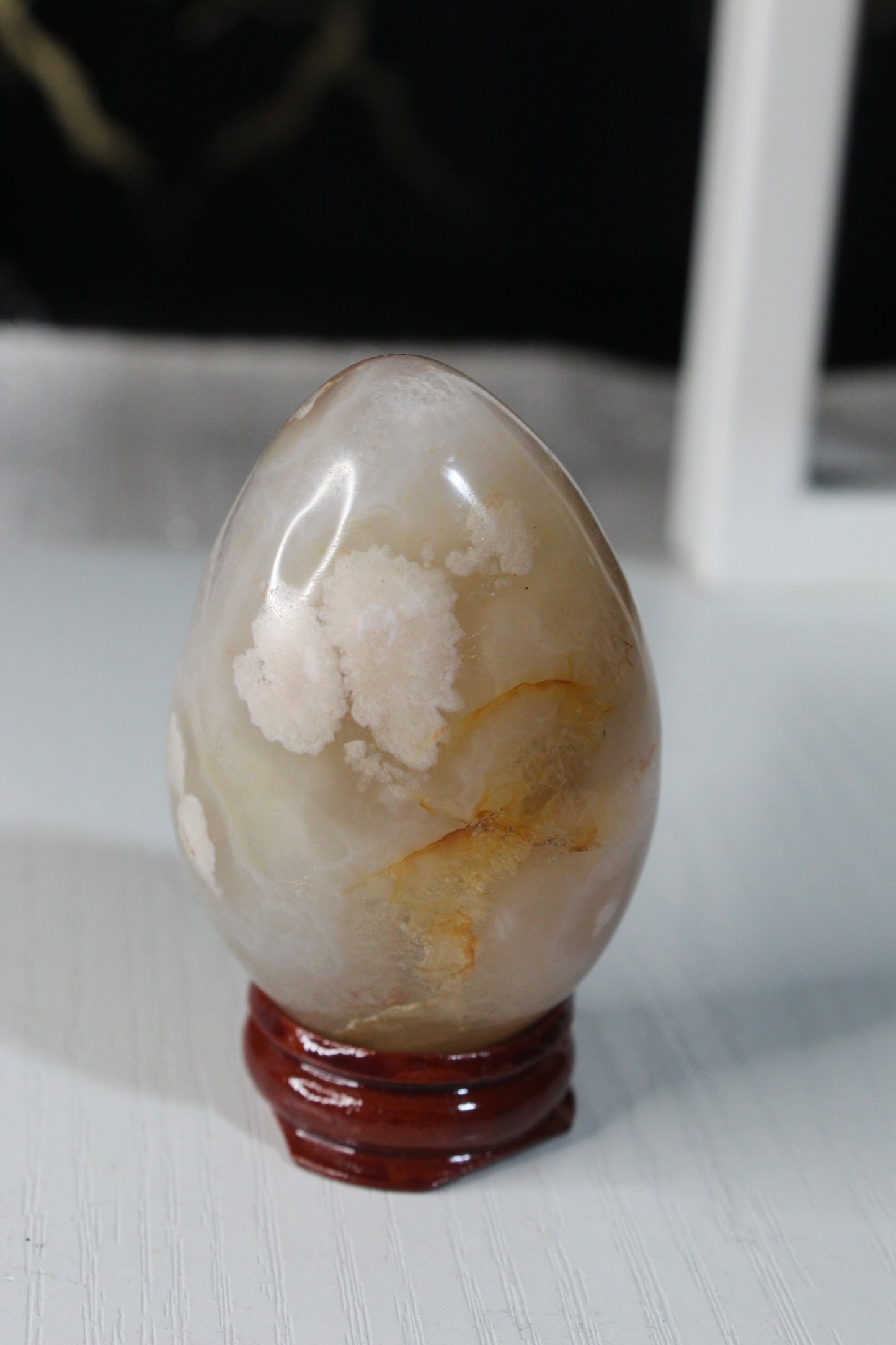 Pink Flower Agate Eggs
