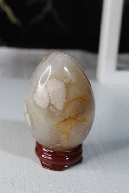 Pink Flower Agate Eggs
