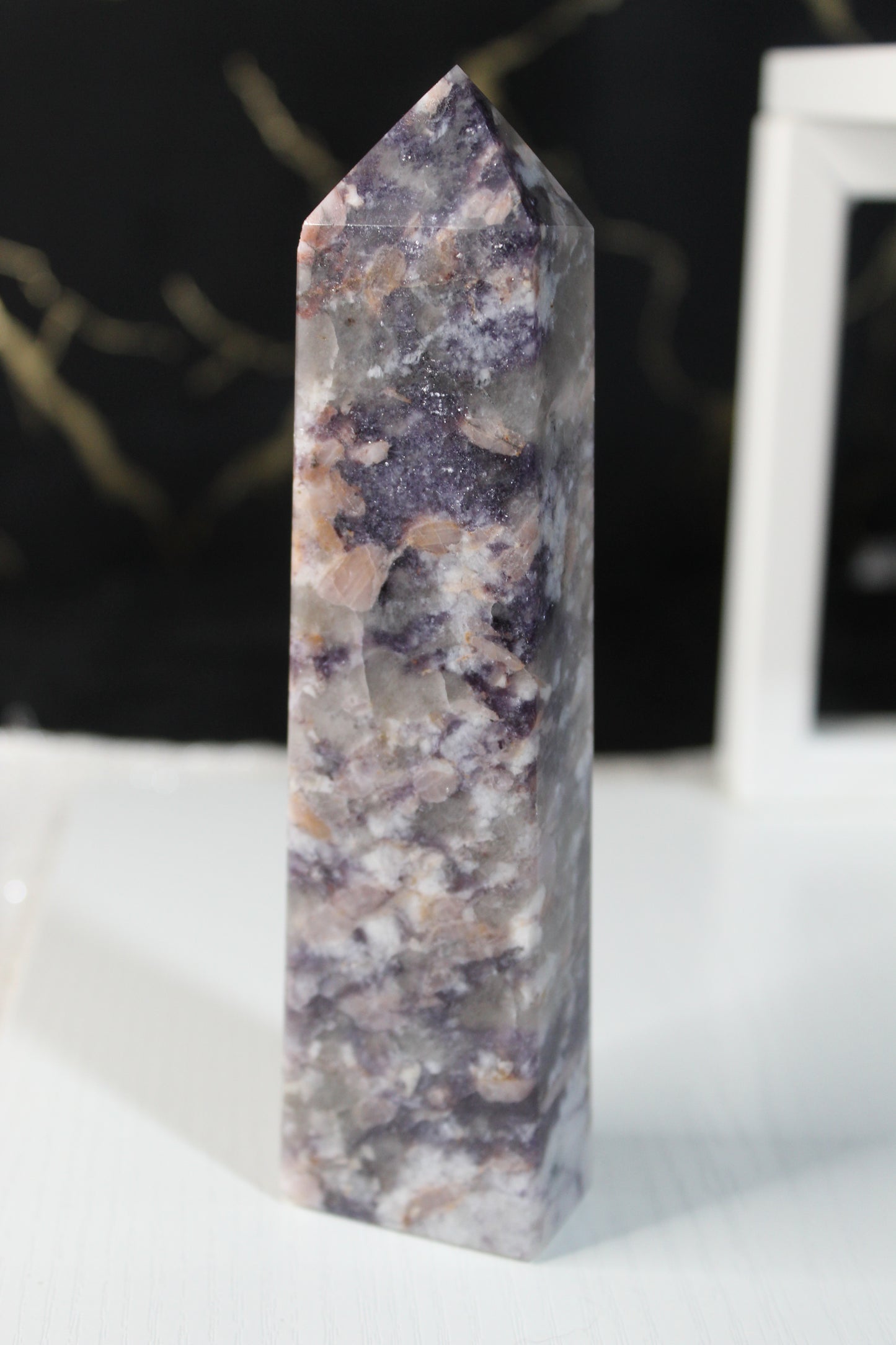 Purple Mica and Pink Tourmaline Tower