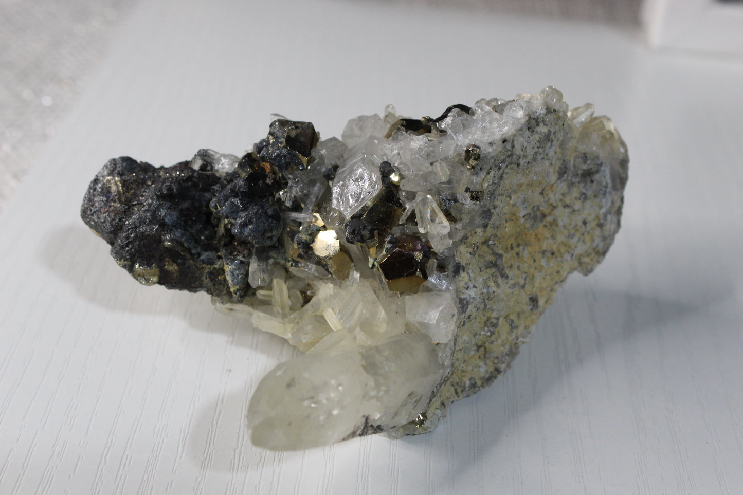 Quartz With Pyrite Geode