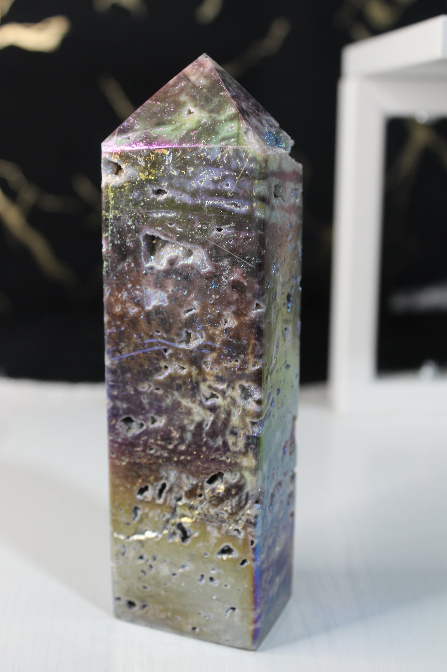 Rainbow Aura Spharlerite Tower