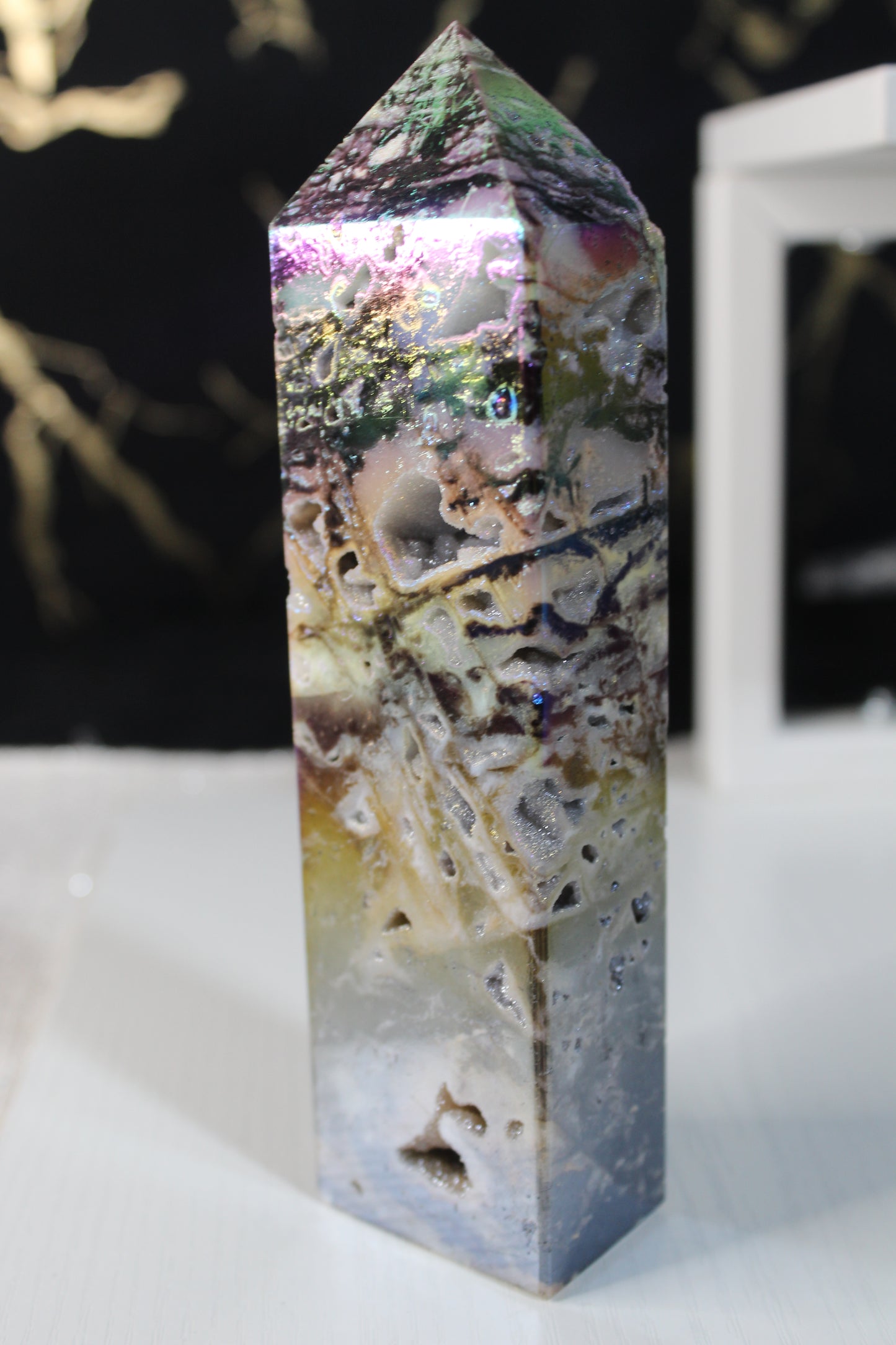 Rainbow Aura Spharlerite Tower