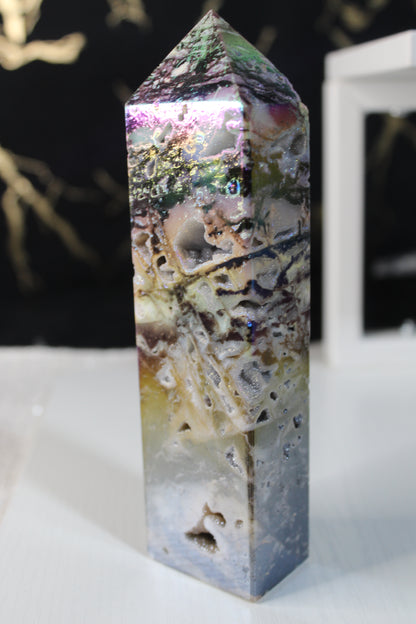 Rainbow Aura Spharlerite Tower