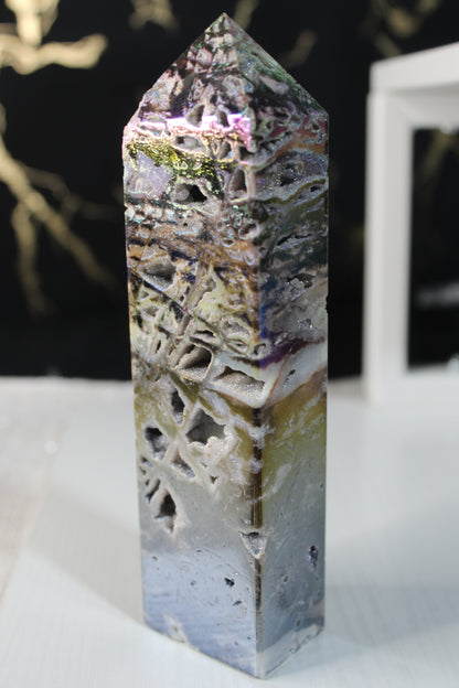 Rainbow Aura Spharlerite Tower