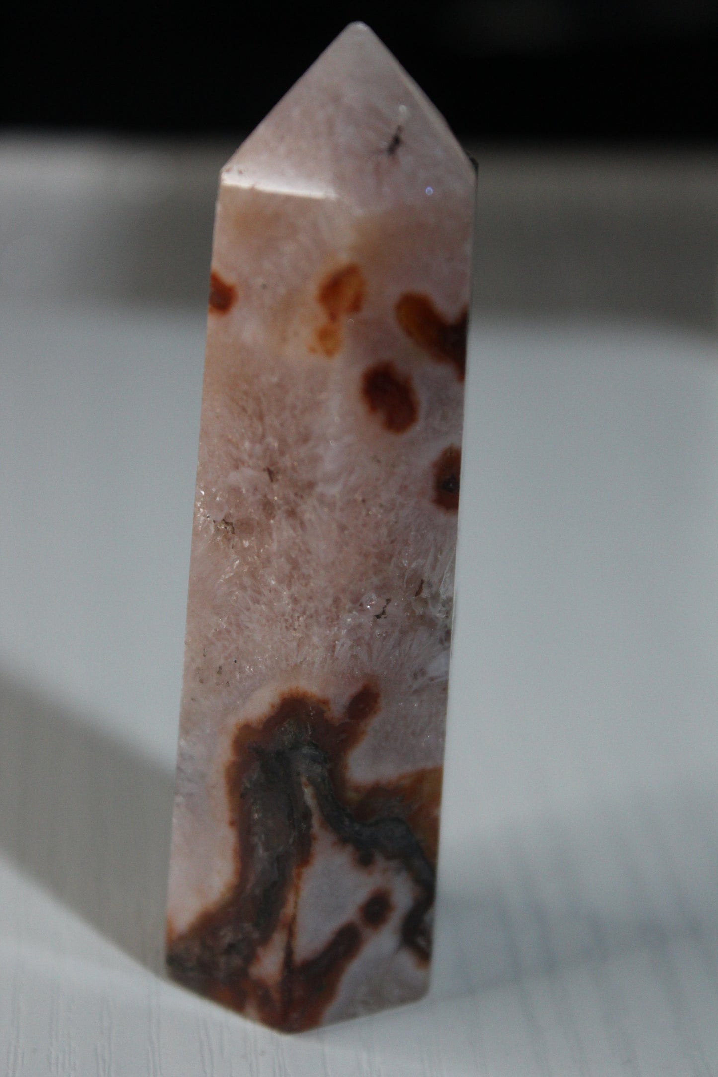 Red Moss Agate Tower